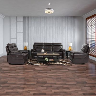 Lucy Leather Recliner 2 Seater - Brown