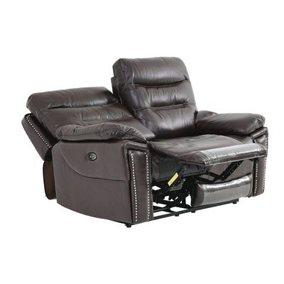 Lucy Leather Recliner 2 Seater - Brown