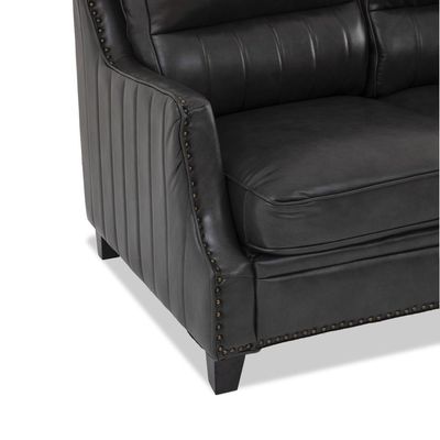 Margarita Airleather Two Seater Sofa - Dark Grey