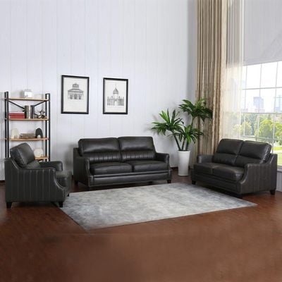 Margarita Airleather Two Seater Sofa - Dark Grey