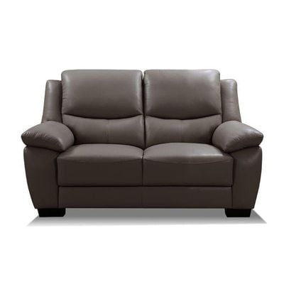 Amor Two Seater Leather Sofa- Brown