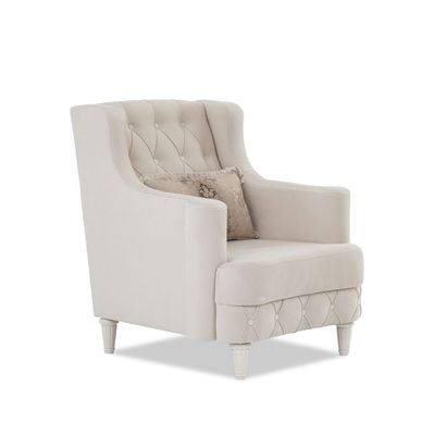 Regno Fabric Sofa 1S - Ivory