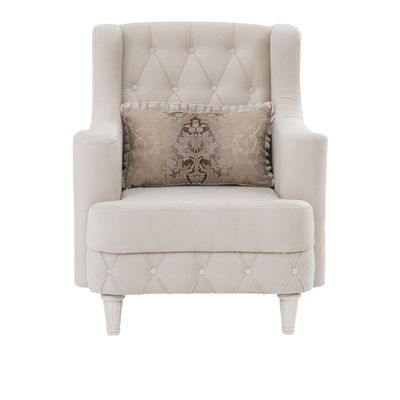 Regno Fabric Sofa 1S - Ivory