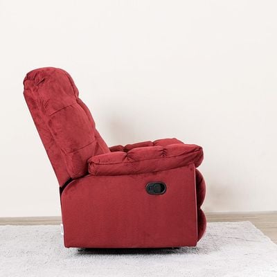 Simone Fabric Recliner Sofa 1S - Red