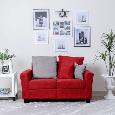 Alessandra 3+2+1 Fabric Sofa Set - Red