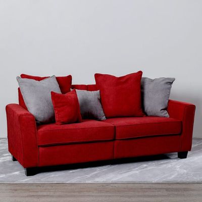 Alessandra 3+2+1 Fabric Sofa Set - Red