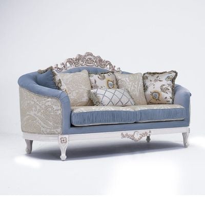 Maricar Fabric Classic Sofa 3S - Cream/Gray