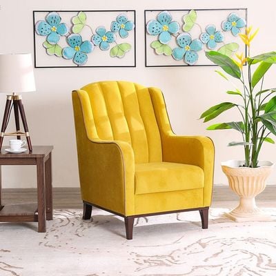Ada 3+1+1 Fabric Sofa Set - Olive Yellow/Green