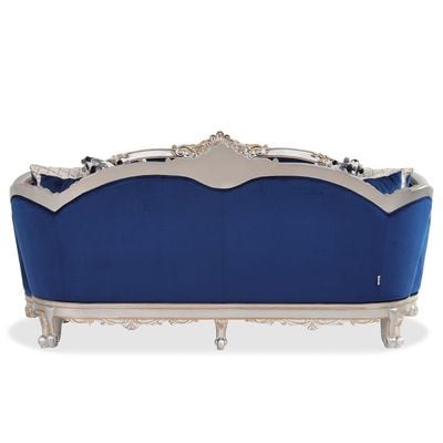 Ethel Three Seater Fabric Sofa- Royal Blue