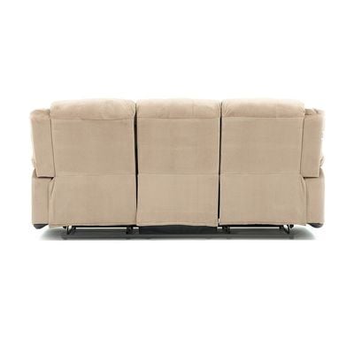 Terrence 3 Seater Fabric Recliner - Ligth Brown