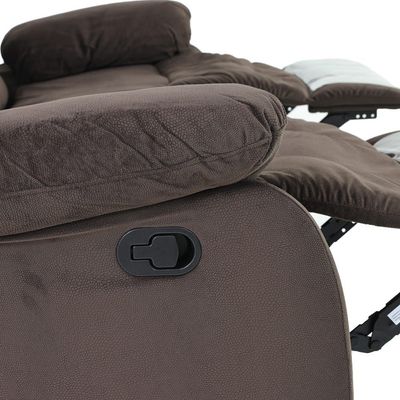 Terrence 3 Seater Fabric Recliner - Chocolate