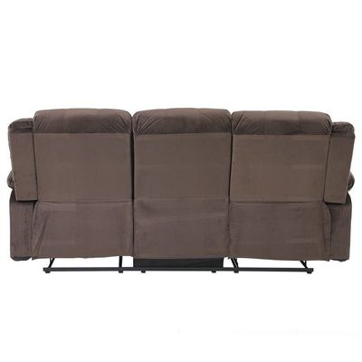 Terrence 3 Seater Fabric Recliner - Chocolate