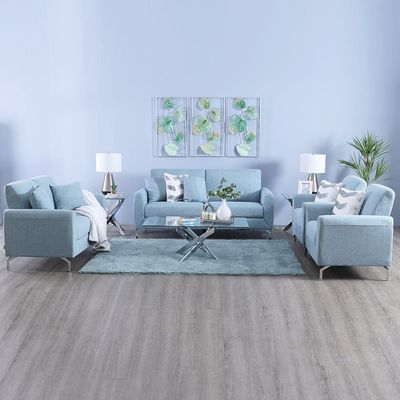 Jozel 3+2+1+1 Fabric Sofa Set -Blue