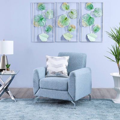 Jozel 3+2+1+1 Fabric Sofa Set -Blue