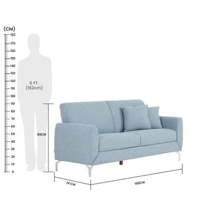 Jozel 3+2+1+1 Fabric Sofa Set -Blue