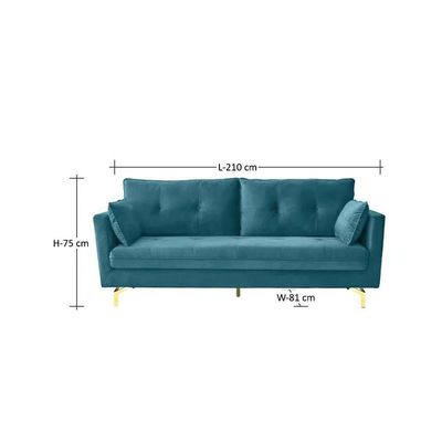 Prague 3-Seater Fabric Sofa