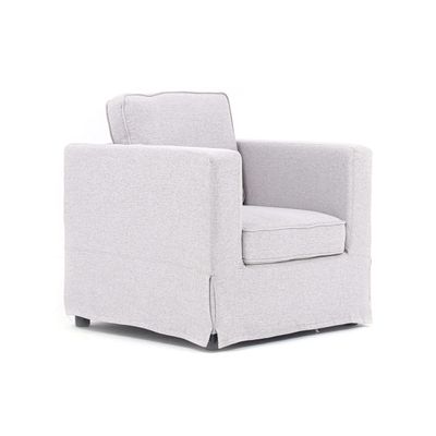 Sierra 1 Seater Fabric Sofa - Light Grey