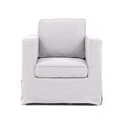 Sierra 1 Seater Fabric Sofa - Light Grey