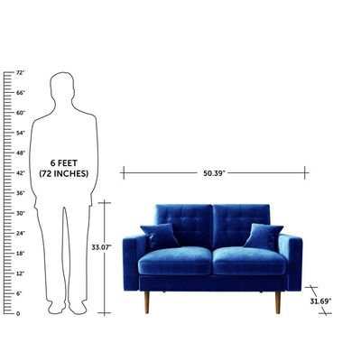 Norden 2 Seater Fabric Sofa - Blue