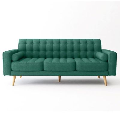 Newport 3 Seater Fabric Sofa - Green