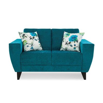 Bristol 2 Seater Fabric Sofa - Blossom Torquoise