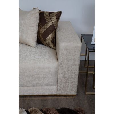 Declan Two Seater Fabric Sofa - Cream