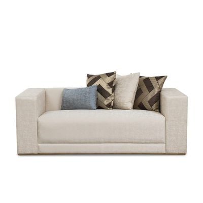 Declan Two Seater Fabric Sofa - Cream