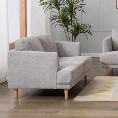 Esteban 2 Seater Fabric Sofa - Light Grey