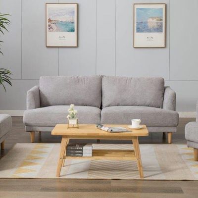 Esteban 3 Seater Fabric Sofa - Light Grey