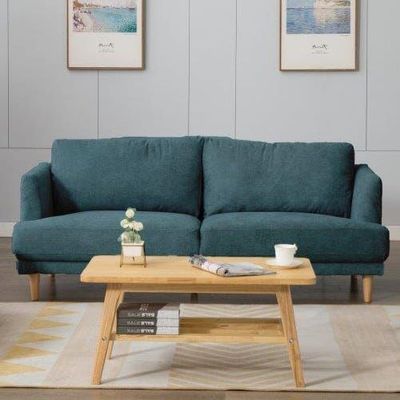 Esteban 3 Seater Fabric Sofa - Turquoise