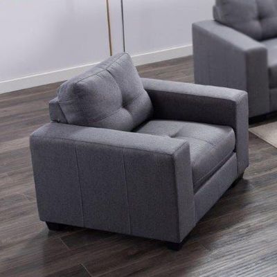 Fonzi 1 Seater Fabric Sofa - Dark Grey