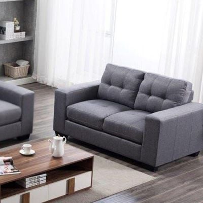 Fonzi 2 Seater Fabric Sofa - Dark Grey