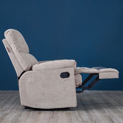 Benedict Fabric Recliner 1 Seater- Light Brown