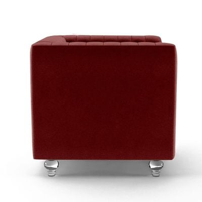 Catriona 1 Seater Fabric Sofa - Deep Red