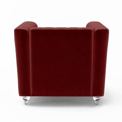 Catriona 1 Seater Fabric Sofa - Deep Red