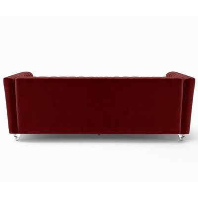 Catriona 3 Seater Fabric Sofa - Deep Red