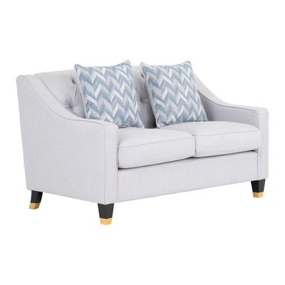 Dome 2 Seater Fabric Sofa - Light Grey