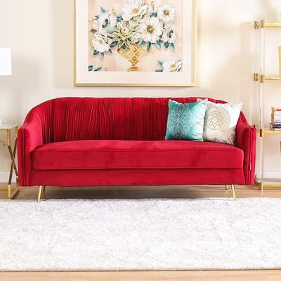 Sebastian L 195 x W 85 x H 83 cm 3-Seater Fabric Sofa