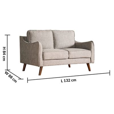 Hunter 3+2+1 Fabric Sofa Set- Brown