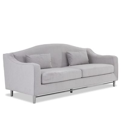 Harold Three Seater Fabric Sofa - Light Grey