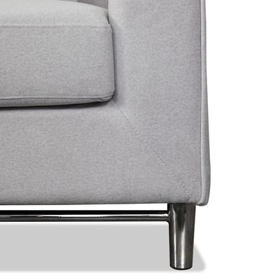 Harold Three Seater Fabric Sofa - Light Grey