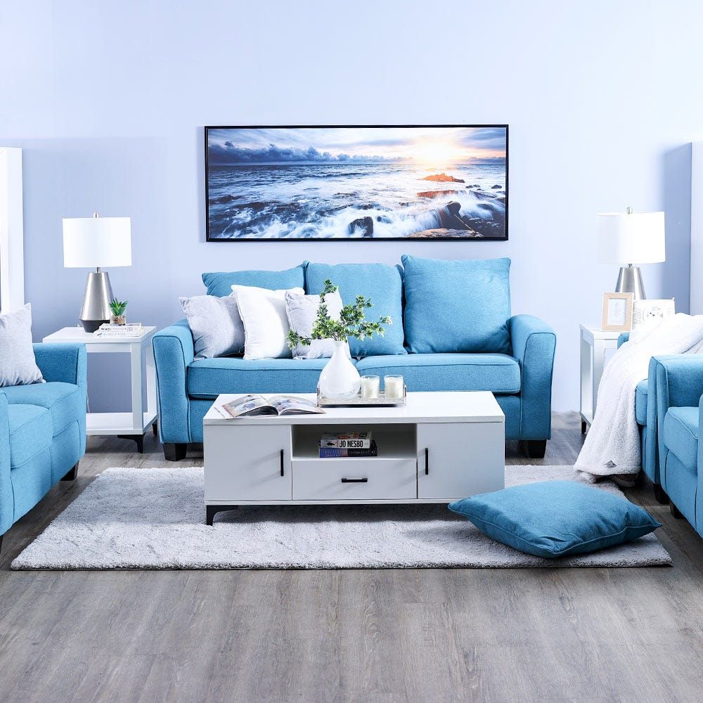 Tiffany blue deals sofa