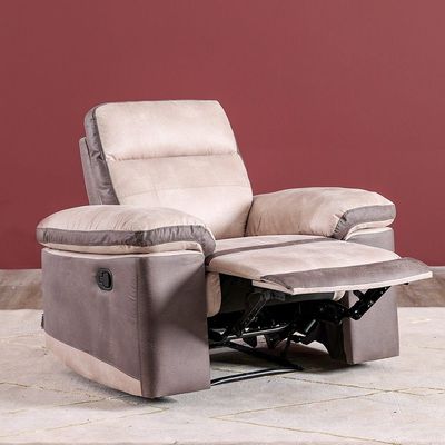 Tessa One seater Fabric Recliner Sofa - Beige / Taupe