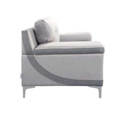 Berlin 1 Seater Fabric Sofa - Grey / Dark Grey