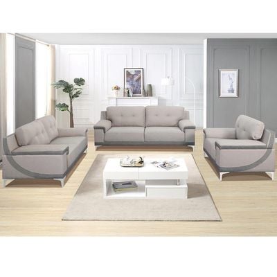 Berlin 1 Seater Fabric Sofa - Grey / Dark Grey