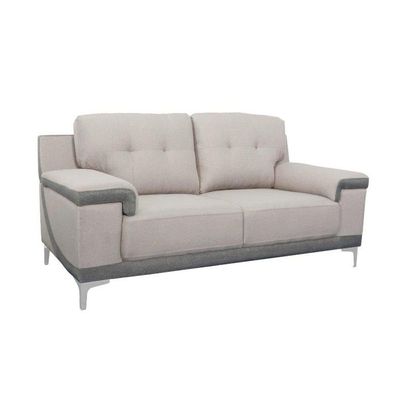 Berlin 2 Seater Fabric Sofa - Grey / Dark Grey