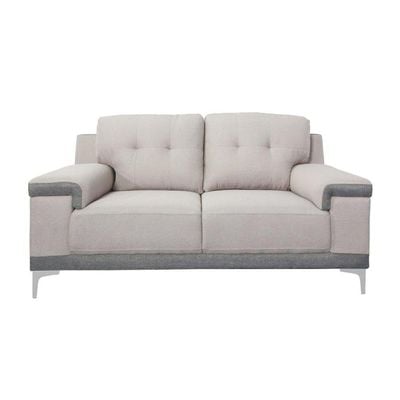 Berlin 2 Seater Fabric Sofa - Grey / Dark Grey