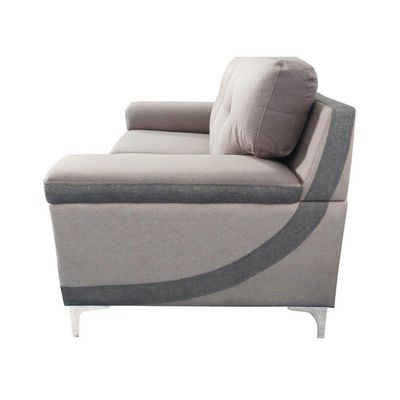 Berlin 2 Seater Fabric Sofa - Grey / Dark Grey