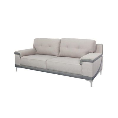 Berlin 3 Seater Fabric Sofa - Grey / Dark Grey