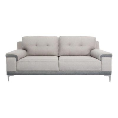 Berlin 3 Seater Fabric Sofa - Grey / Dark Grey